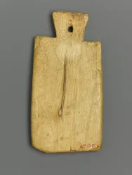 Mumienanhänger mit griechischer Inschrift