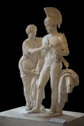 Imperiales Paar in Mars und Venus (zwischen 120 und 140 n. Chr.) Skulptur
