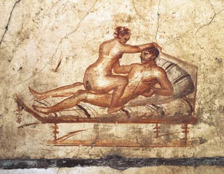 Italien, Region Kampanien, Provinz Neapel, Pompeji, Haus der Vettii, Erotisches Fresko
