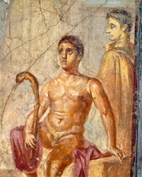 Selene und Endymion, Fresko aus dem Haus des Jahrhunderts, Pompeji, Kampanien, römische Zivilisation