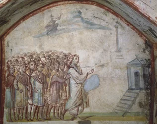 Die Auferweckung des Lazarus, Katakomben an der Via Latina, Rom