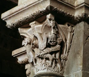 Entführung des Ganymed (gemeißeltes Kapital)