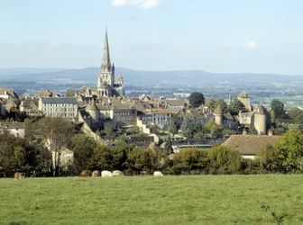 Ansicht der Stadt Autun und der Kathedrale Saint Lazare