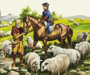 Ein Bauernjunge im fünfzehnten Jahrhundert