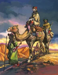 Marco Polo überquert die persischen Wüsten