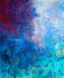 Tiefblaue Abstraktion