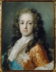 Ludwig XV. als Dauphin, trägt den Orden des Heiligen Geistes, auch Cordon Bleu genannt