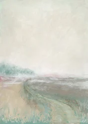Neblige Pastelllandschaft