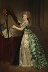 Selbstporträt mit einer Harfe, 1791