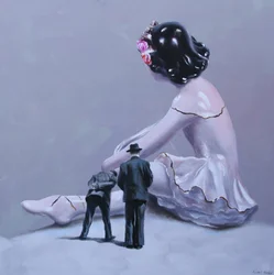 Surreale gebrochene Ballerina