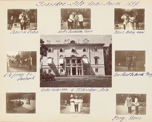 Die russische kaiserliche Familie, Seite aus einem Fotoalbum, ca. 1897-99