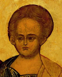Ikone des Kopfes Christi (Detail)