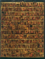 Menologie von September bis Februar, von der russischen Schule, in der Accademia Gallery in Florenz