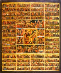 Jahreskalender mit den Szenen der Passion Christi