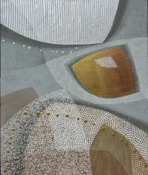 Metallisches Gold-Silber Abstrakt