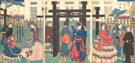 Ausländisches Geschäft in Yokohama, 1861