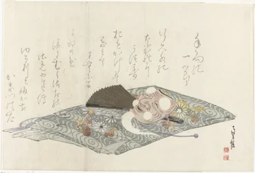 Tuch mit Nō-Maske