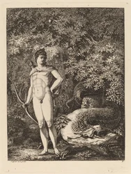 Apollo mit einem Bogen und einem Drachen, 1771