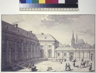 Vollständige Seite: Ansicht des Innenhofs der Orangerie