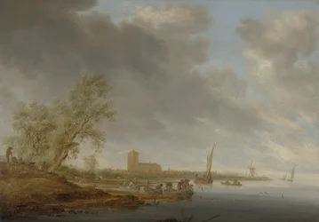 Flusslandschaft mit Blick auf Naarden