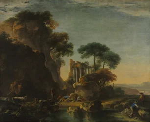 Ruinen in einer felsigen Landschaft