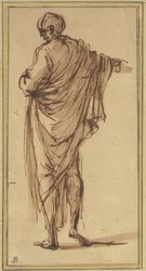 Stehende Rückenfigur