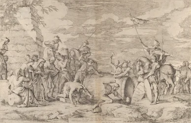 Der Tod von Marcus Atilius Regulus, gezeigt, wie er von den Karthagern in ein Fass genagelt wird, ca. 1661-62