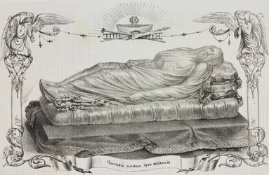 Der verschleierte Christus, Cappella Sansevero, Neapel, Kampanien, Italien, Lithographie von Salvatore Puglia aus Poliorama Pittoresco, Nr. 33, 26. März