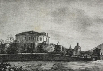 Ansicht des Schlosses von Acerra, Kampanien, Italien