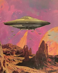 Retro Sci-Fi Wüstenplanet