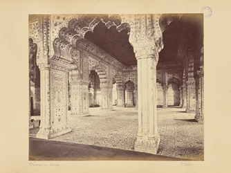 Delhi; der Palast, Innenansicht des Diwan-i-Khas