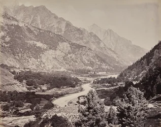 Der obere Himalaya. Blick in das Buspa-Tal von Sangla aus
