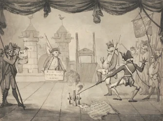 Eine amphitheatrische Version des Sturzes der Bastille