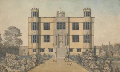 Barlborough Hall, nahe Chesterfield, Derbyshire: die Hauptfront der Halle