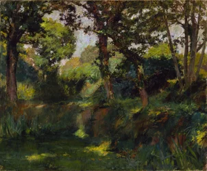 Waldlandschaft, spätes 19. - frühes 20. Jahrhundert