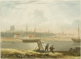 Blick über den Floating Harbour, ca. 1825