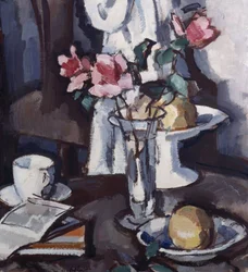Stillleben mit roten Rosen, ca. 1931