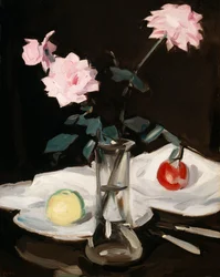 Stillleben, rosa Rosen