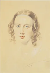 Frühes Porträt von Catherine Dickens, 1838