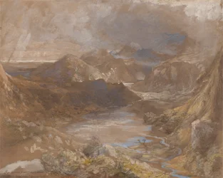 Llwyngwynedd und Teil von Llyn-y-ddina zwischen Capel Curig und Beddegelert, Nordwales