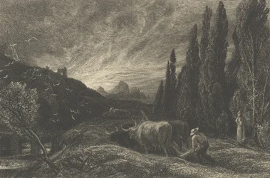 Der frühe Pflüger oder Der Morgen breitet sich über die Berge aus, vor 1861