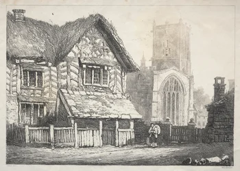 Eine Reihe antiker Gebäude und ländlicher Cottages im Norden Englands: Helmsley