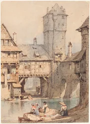 Wäscherinnen vor dem Wasserturm, Nürnberg