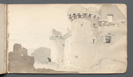 Skizzenbuch: Ruinierte Burg, 1814