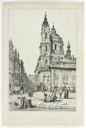 St. Nikolaus, Prag, aus Faksimiles von Skizzen aus Flandern und Deutschland