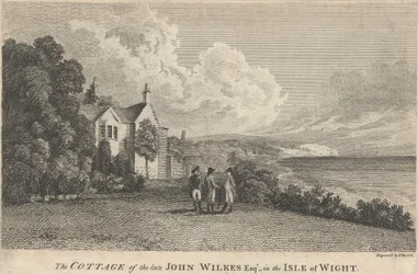 Das Häuschen des verstorbenen John Wilkes, Esquire, auf der Isle of Wight; Seite 94 (Band Drei)