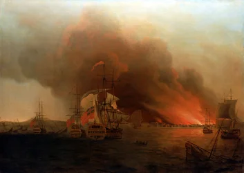 Das Brennen von Payta, November 1741, Mitte des 18. Jahrhunderts