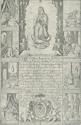 Ablass für eine Almosenspende zum Bau einer Kirche an d..., 1608, Faksimile 1930-40.