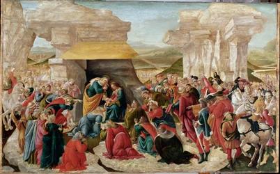 Die Anbetung der Könige (Unvollendetes Gemälde, ca. 1500)