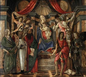 Jungfrau und Kind mit Heiligen vom Altarbild von San Barnaba